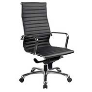 10811 Nova Series Leather High-Back Chair (Black)