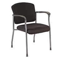 2904TG Sleek Stacking Chair (Black Fabric Seat/Titanium Frame)