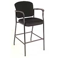 2994 Sleek Cafe Chair (Black Fabric/Black Frame)