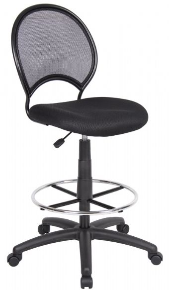 B16205 Boss Mesh Back Drafting Stool (Black)