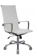 WDS-JOPLINH-WH Woodstock Joplin High-Back Chair (White/Chrome)