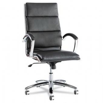 Tuscany Series High-Back Chair (Black/Chrome Frame)