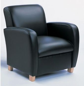 500  Symphony Collection Leather Club Chair (Black)
