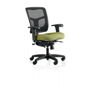 YS72  Office Master YES Multi-Function Mesh Back Task Chair with Arms(Black Frame/Xanadu Seat)