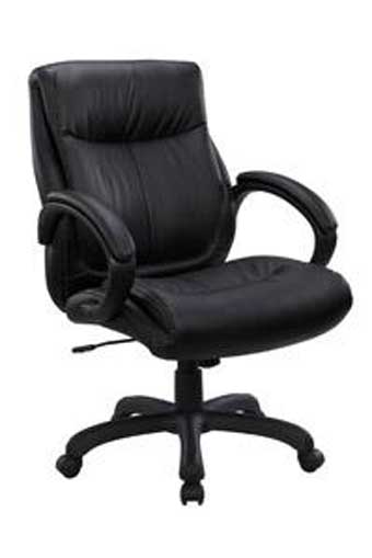 10321 Sierra Series Mid-Back Executive Chair (Black Bonded Leather)
