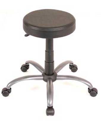 106T File Friend Stool (Black Vinyl/Titanium Base)