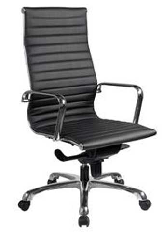 10811 Nova Series Leather High-Back Chair (Black)