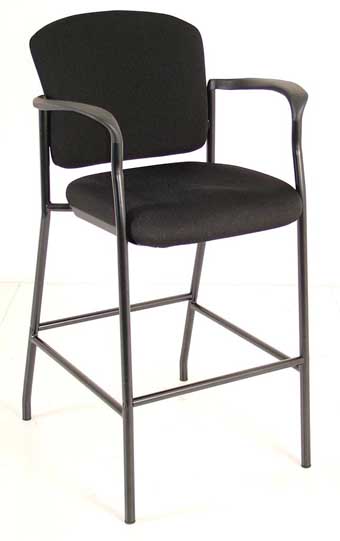 2994 Sleek Cafe Chair (Black Fabric/Black Frame)
