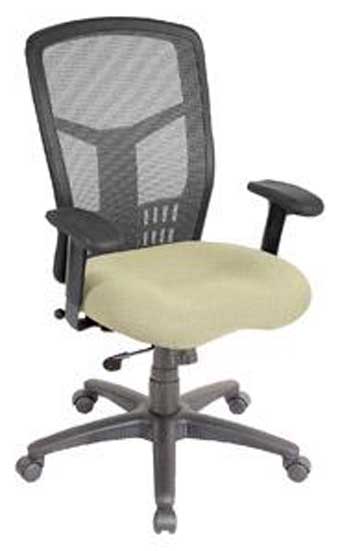 7701 CoolMesh Synchro Series High-Back Task Chair (Black Mesh Back/Latte Grey Fabric Seat)