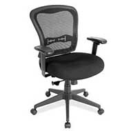 7854 Spice! Task Series Mid-Back Synchro Chair (Black Mesh Back/Black Fabric Seat)