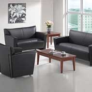 Tribeca Collection Leather Lounge Seating (Black)