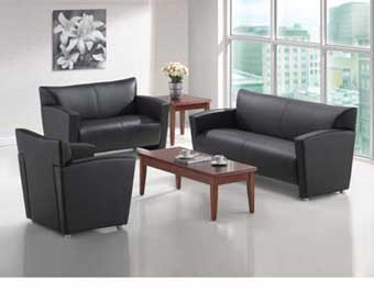 Tribeca Collection Leather Lounge Seating (Black)