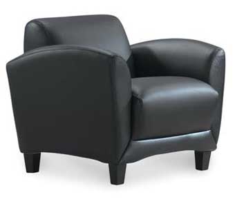 9881 Manhattan Collection Leather Club Chair (Black)