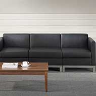 9990 Compose Modular Series Reception Seating (Black Bonded Leather)