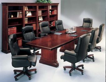 DMI Keswick Series 12ft Boat Shaped Conference Table (English Cherry)