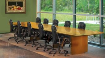 Napoli Series 8ft Rectangular Conference Table (Golden Cherry)