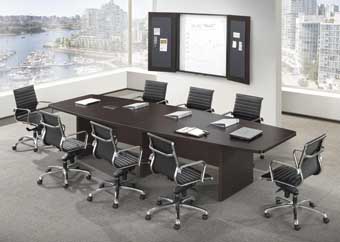 10ft Boat Shaped Conference Table (Mahogany) 