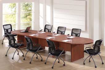 14ft Racetrack Conference Table (Cherry)