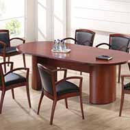 PV Series Wood Veneer 8ft Racetrack Conference Table (Cherry)