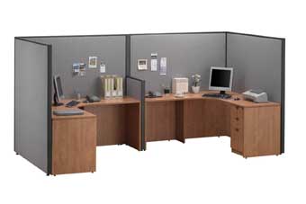 SpaceMax Double Workstation (Walnut)