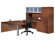 Jade Collection Bullet U-Shape Executive Suite Setup (Chestnut Cherry)