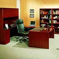 Ruby Collection Full Executive Office Setup (Cherry)