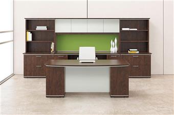 Milano Collection Executive Desk Set (Tuscan Walnut) 