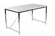 Gilbert Desk (White & Chrome)