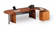 Napoli Collection Desk with Return & Extension (Golden Cherry)