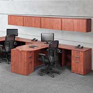 Classic Laminate Series Bullet L-Shape Dual Station (Cherry)