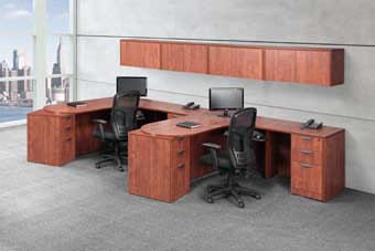 Classic Laminate Series Bullet L-Shape Dual Station (Cherry)