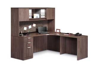 Classic Laminate Series Corner Unit (Modern Walnut)