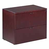 Wood Series 2-Drawer Lateral File (Mahogany)