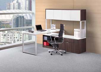 Elements Plus Series Station (White & Modern Walnut)