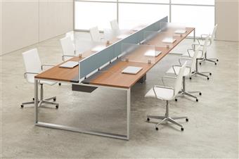 BenchWorx Station with Loop Legs (Regal White & Cognac)