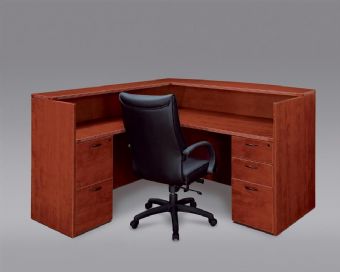 Elite Series L-Shape Reception Desk (Cherry)