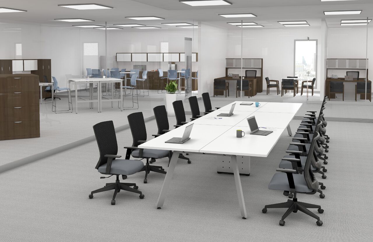 Pacific Coast Tables Conference with V Legs