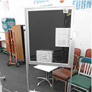 Message Board with Aluminum Frame on Stand