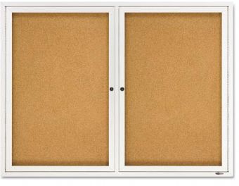 QRT364    Quartet 36x48 Enclosed Cork Board with Aluminum Frame