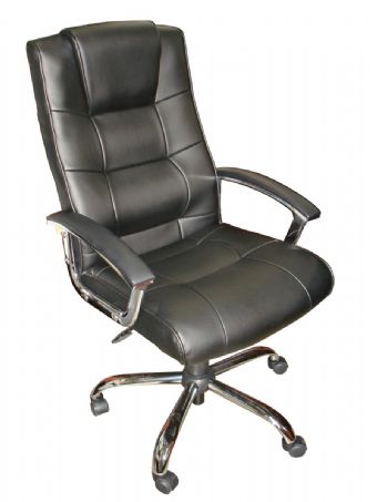 7501 Executive High Back with Chrome Base and Arms 