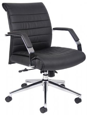 Modern Mid Back Chair (Black)