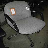 HON Police Chair 4 Star Base With Arms (Grey Fabric)