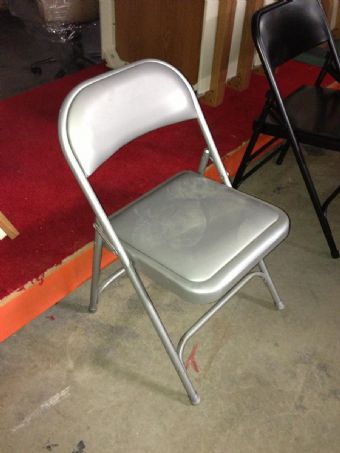 Padded Folding Chair (Grey)
