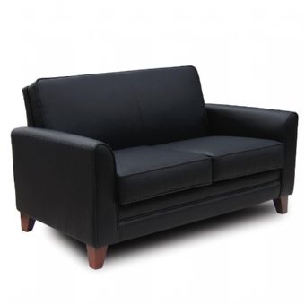 EQD Loveseat (Black/Mahogany Feet)