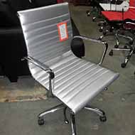 Euro Style Otto Low Back Chair (Silver)