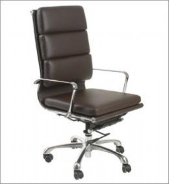 Euro Style Earl Collection High Back Chair (Brown)