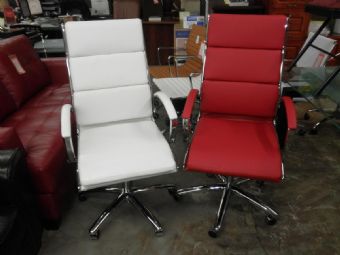 Tuscany Series High Back Chair (White or Red)