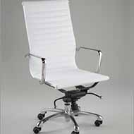 Euro Style Otto Collection High Back Executive Chair (White)