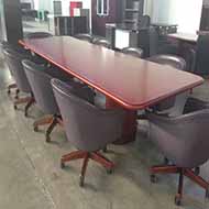10 FT Wood Veneer Conference Table (Cherry)