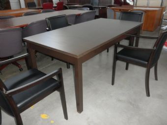 Faustino's Library Table 36X72 Walnut Post Legs